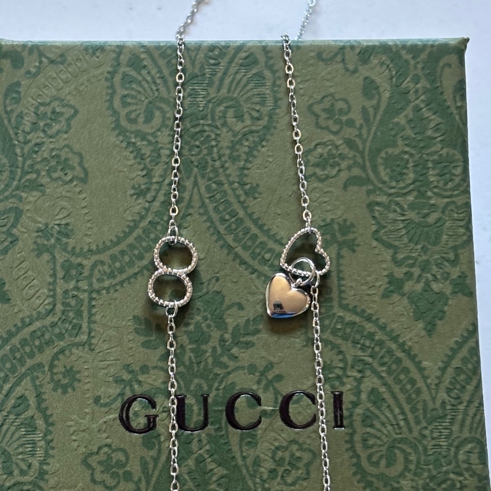 Gucci 925 Sterling Silver Butterfly Pendant Necklace - Picture 3 of 8